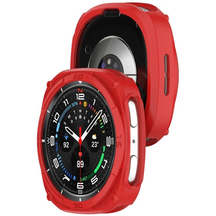 Захисний чохол Deexe Hollow Cover для Samsung Galaxy Watch 8 (40mm) - Red: фото 2 з 6