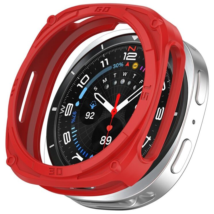 Захисний чохол Deexe Hollow Cover для Samsung Galaxy Watch 8 (40mm) - Red: фото 1 з 6