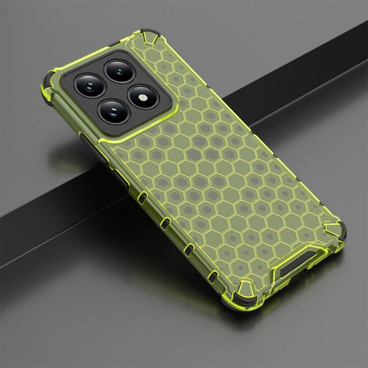 Захисний чохол Deexe Honeycomb Series для Xiaomi 14T - Green: фото 3 з 5