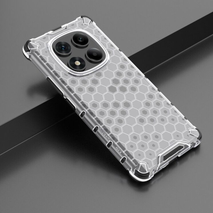 Защитный чехол Deexe Honeycomb Series для Xiaomi Redmi Note 14 Pro - Grey: фото 3 из 5