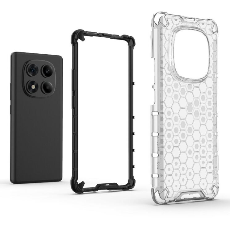 Защитный чехол Deexe Honeycomb Series для Xiaomi Redmi Note 14 Pro - Grey: фото 5 из 5