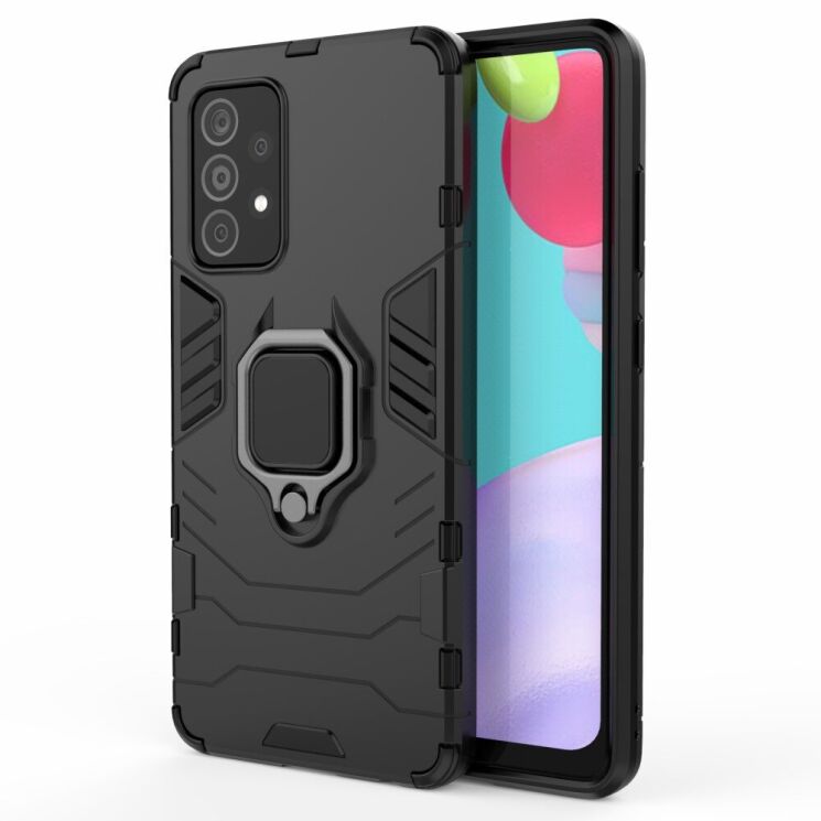 Защитный чехол Deexe Hybrid Case для Samsung Galaxy A52 (A525) / A52s (A528) - Black: фото 2 из 11
