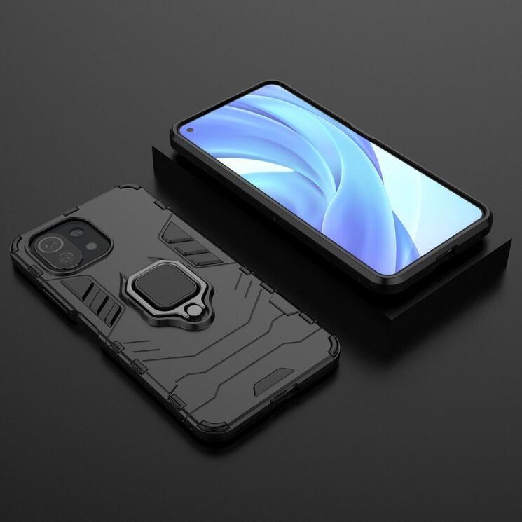 Защитный чехол Deexe Hybrid Case для Xiaomi Mi 11 Lite / 11 Lite NE - Black: фото 7 из 9