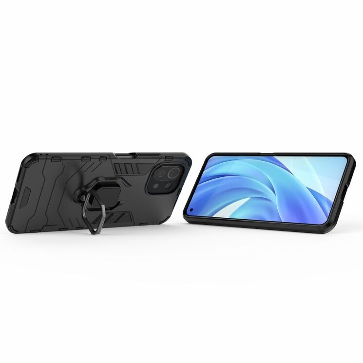Защитный чехол Deexe Hybrid Case для Xiaomi Mi 11 Lite / 11 Lite NE - Black: фото 4 из 9