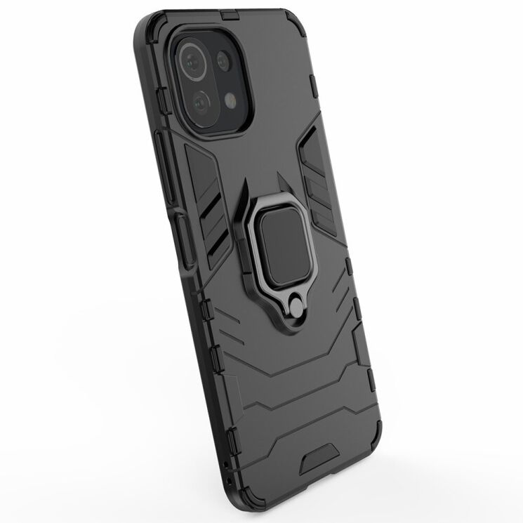 Защитный чехол Deexe Hybrid Case для Xiaomi Mi 11 Lite / 11 Lite NE - Black: фото 6 из 9