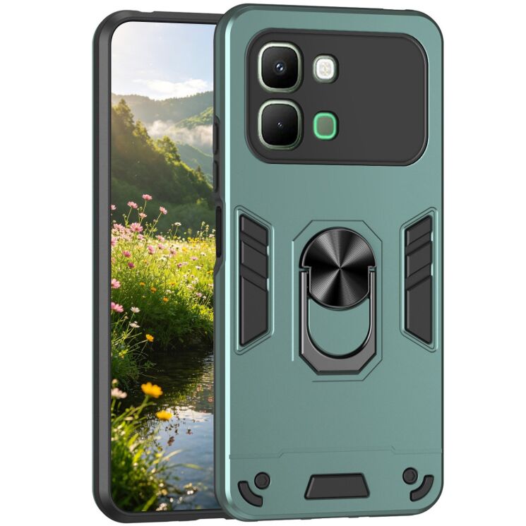 Защитный чехол Deexe Hybrid Shell для Infinix Note Edge - Green: фото 1 из 7
