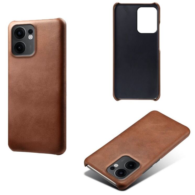 Защитный чехол Deexe Leather Back Cover для OPPO Reno 13 F/FS 5G - Brown: фото 5 из 5