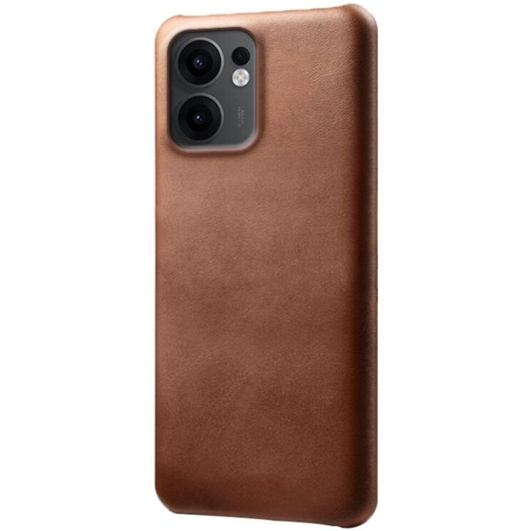 Защитный чехол Deexe Leather Back Cover для OPPO Reno 13 F/FS 5G - Brown: фото 1 из 5