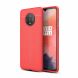 Защитный чехол Deexe Leather Cover для OnePlus 7T - Red (239605C). Фото 1 из 9