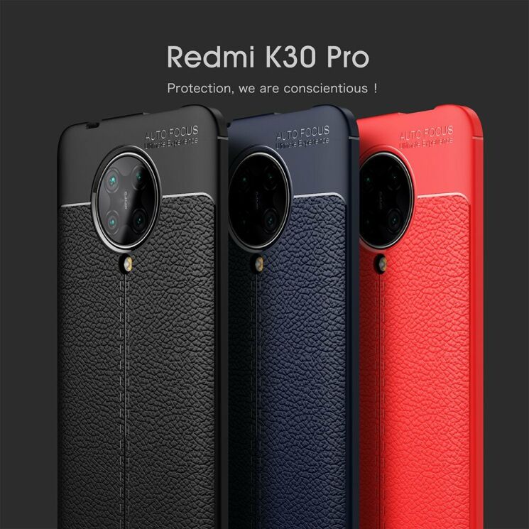 Защитный чехол Deexe Leather Cover для Xiaomi Poco F2 Pro / Redmi K30 Pro - Black: фото 13 из 18