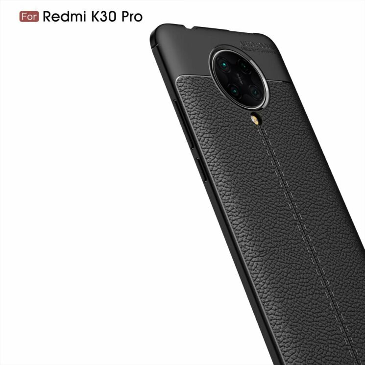 Защитный чехол Deexe Leather Cover для Xiaomi Poco F2 Pro / Redmi K30 Pro - Black: фото 4 из 18