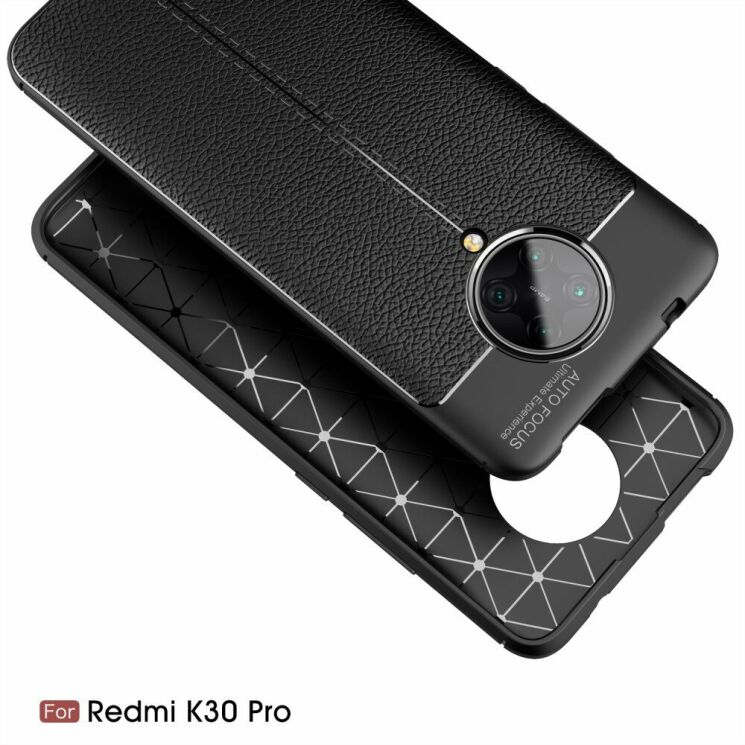 Защитный чехол Deexe Leather Cover для Xiaomi Poco F2 Pro / Redmi K30 Pro - Black: фото 3 из 18