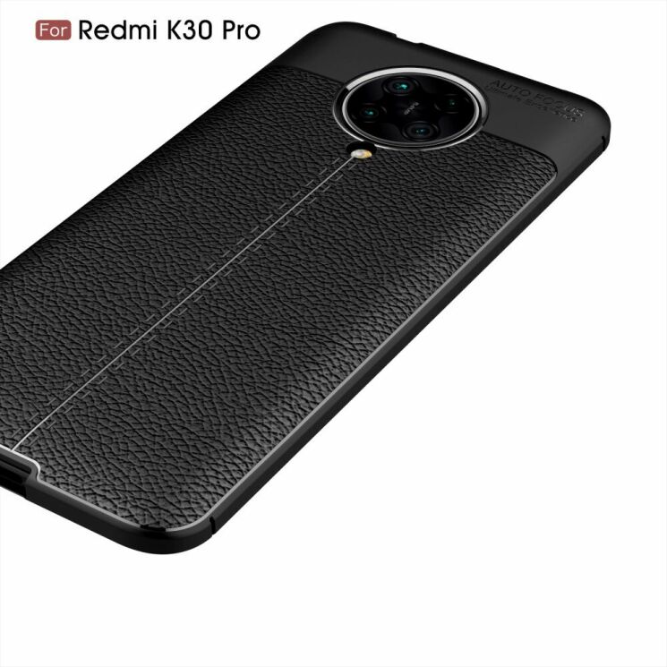 Защитный чехол Deexe Leather Cover для Xiaomi Poco F2 Pro / Redmi K30 Pro - Black: фото 5 из 18