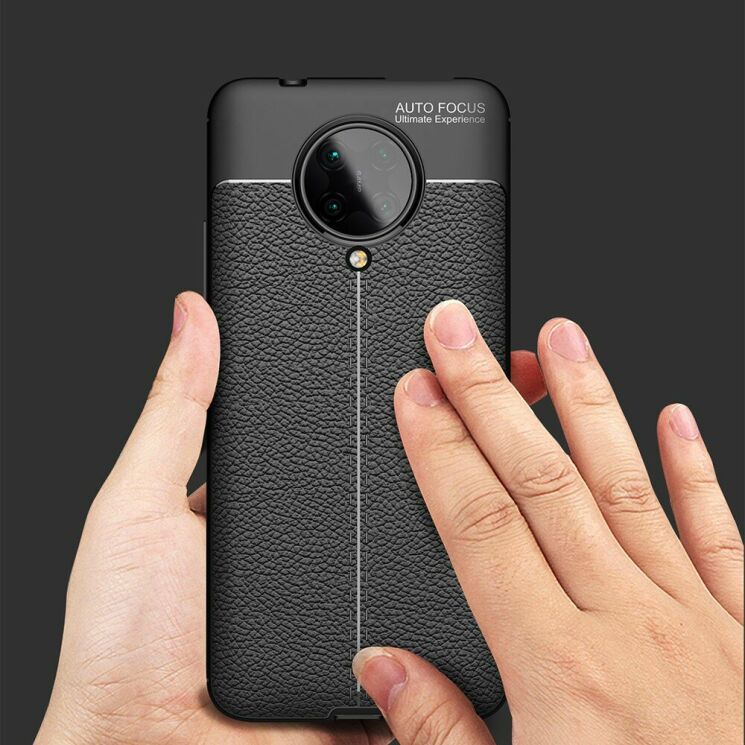 Защитный чехол Deexe Leather Cover для Xiaomi Poco F2 Pro / Redmi K30 Pro - Black: фото 17 из 18