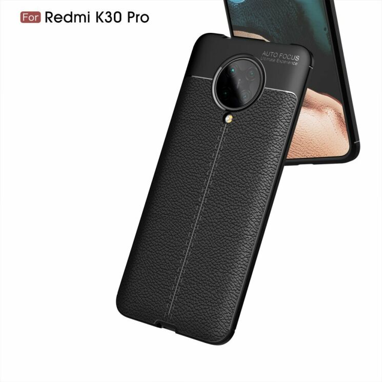 Защитный чехол Deexe Leather Cover для Xiaomi Poco F2 Pro / Redmi K30 Pro - Black: фото 7 из 18