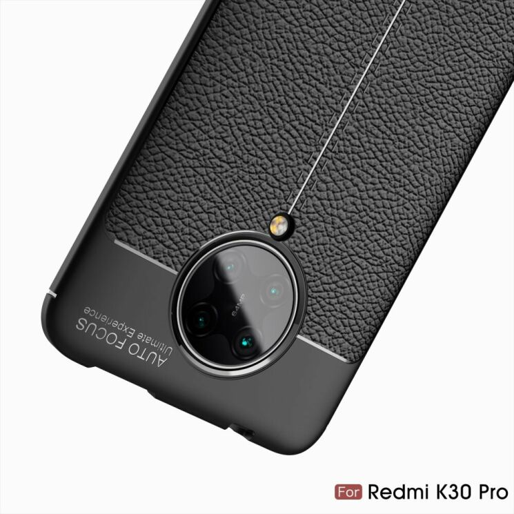 Защитный чехол Deexe Leather Cover для Xiaomi Poco F2 Pro / Redmi K30 Pro - Black: фото 12 из 18