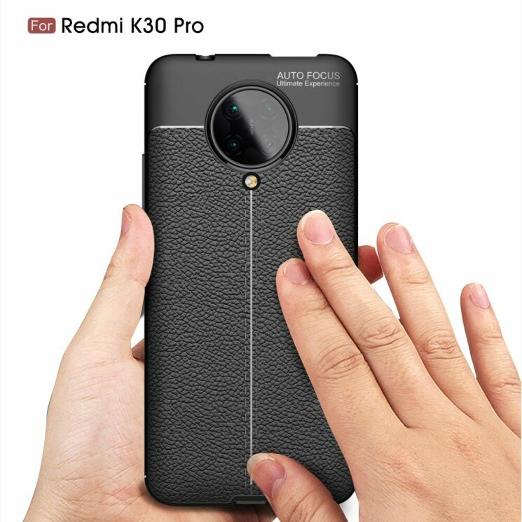 Защитный чехол Deexe Leather Cover для Xiaomi Poco F2 Pro / Redmi K30 Pro - Black: фото 8 из 18