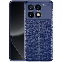 Защитный чехол Deexe Leather Cover для Xiaomi Poco F6 Pro - Blue: фото 1 из 9