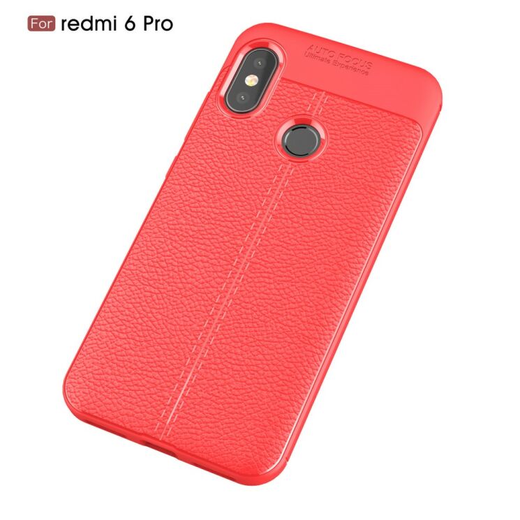 Защитный чехол Deexe Leather Cover для Xiaomi Redmi 6 Pro / Mi A2 Lite - Red: фото 2 из 10