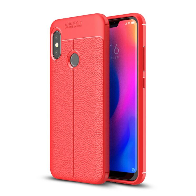 Защитный чехол Deexe Leather Cover для Xiaomi Redmi 6 Pro / Mi A2 Lite - Red: фото 1 из 10