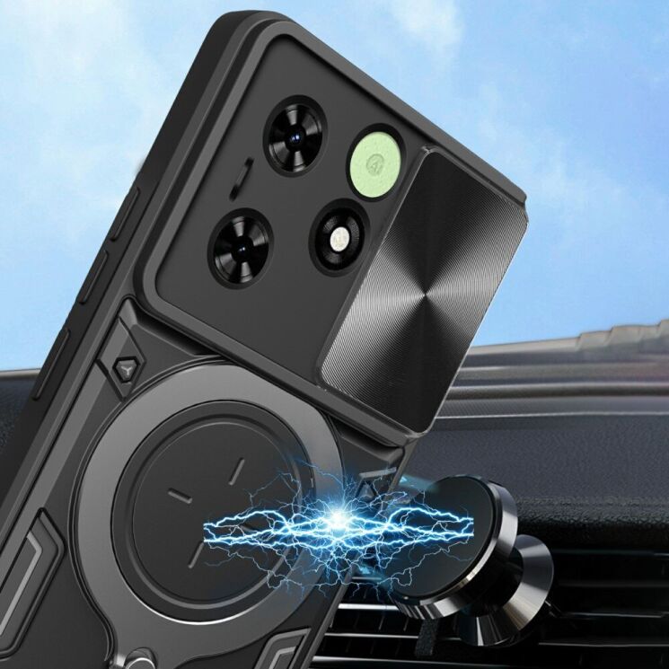 Защитный чехол Deexe Magnetic Space для TECNO Spark Go 2024 / Spark 20 / 20C - Black: фото 5 из 10