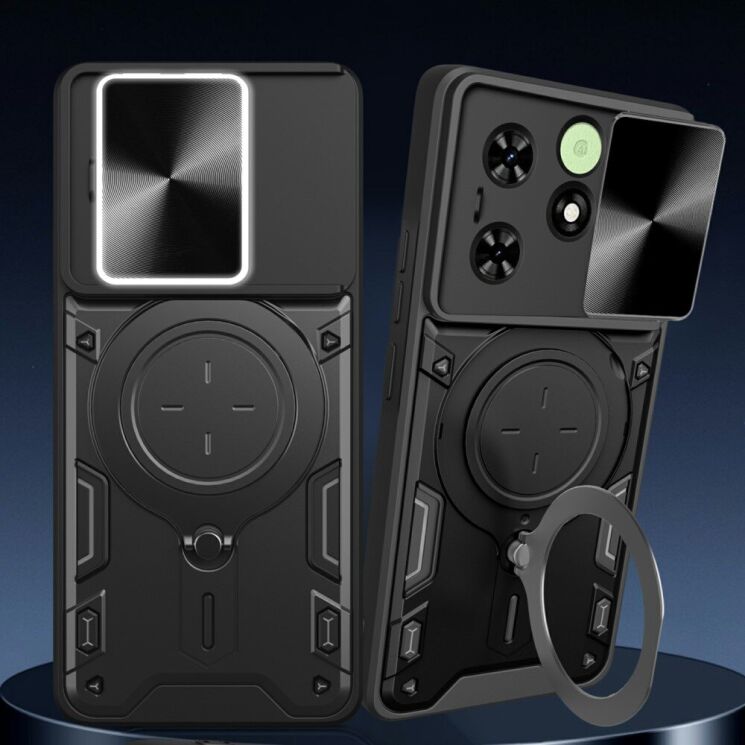 Защитный чехол Deexe Magnetic Space для TECNO Spark Go 2024 / Spark 20 / 20C - Black: фото 2 из 10