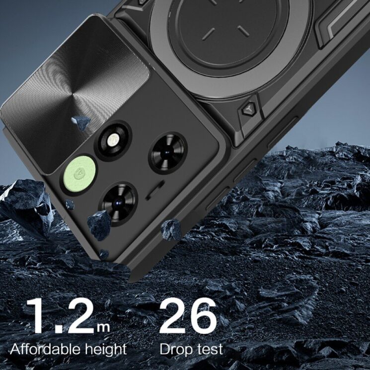 Защитный чехол Deexe Magnetic Space для TECNO Spark Go 2024 / Spark 20 / 20C - Black: фото 3 из 10