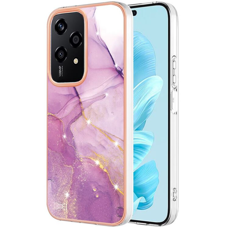 Защитный чехол Deexe Marble Style для Honor 200 Lite - Light Purple: фото 1 из 6