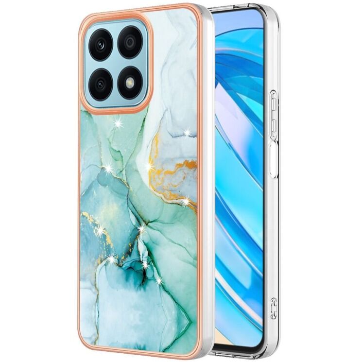 Защитный чехол Deexe Marble Style для Honor X8a - Green: фото 1 из 6