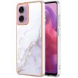 Защитный чехол Deexe Marble Style для Motorola Moto G24 / G04 / G04s / E14 - White (347839W)