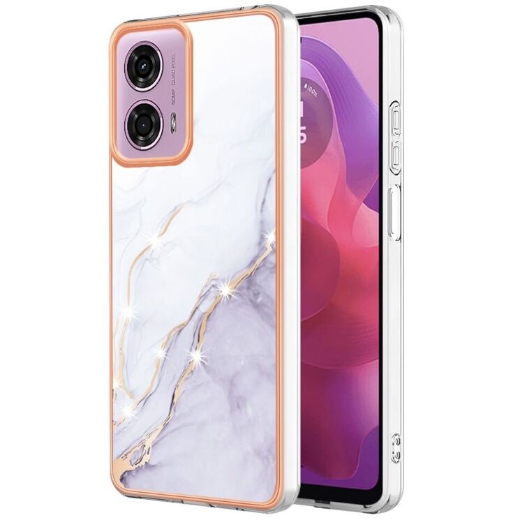 Защитный чехол Deexe Marble Style для Motorola Moto G24 / G04 / G04s / E14 - White: фото 1 из 6