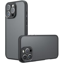 Захисний чохол Deexe Matte Skin для iPhone 16 Pro - Transparent / Black: фото 1 з 10