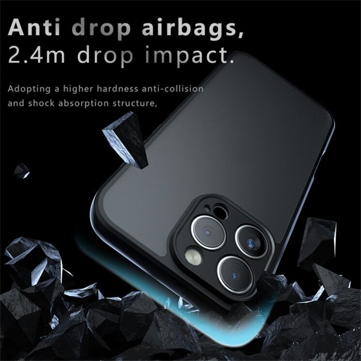 Захисний чохол Deexe Matte Skin для Apple iPhone 16 Pro - Transparent / Black: фото 10 з 10
