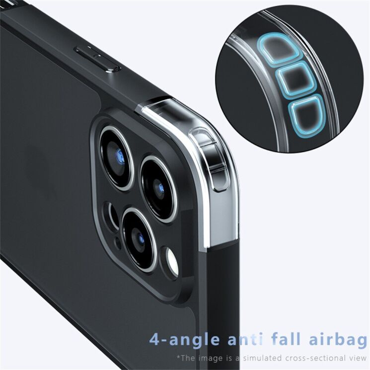 Захисний чохол Deexe Matte Skin для Apple iPhone 16 Pro - Transparent / Black: фото 3 з 10