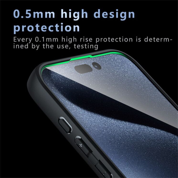 Захисний чохол Deexe Matte Skin для Apple iPhone 16 Pro - Transparent / Black: фото 6 з 10