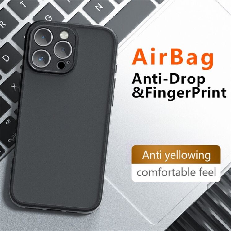 Захисний чохол Deexe Matte Skin для Apple iPhone 16 Pro - Transparent / Black: фото 2 з 10