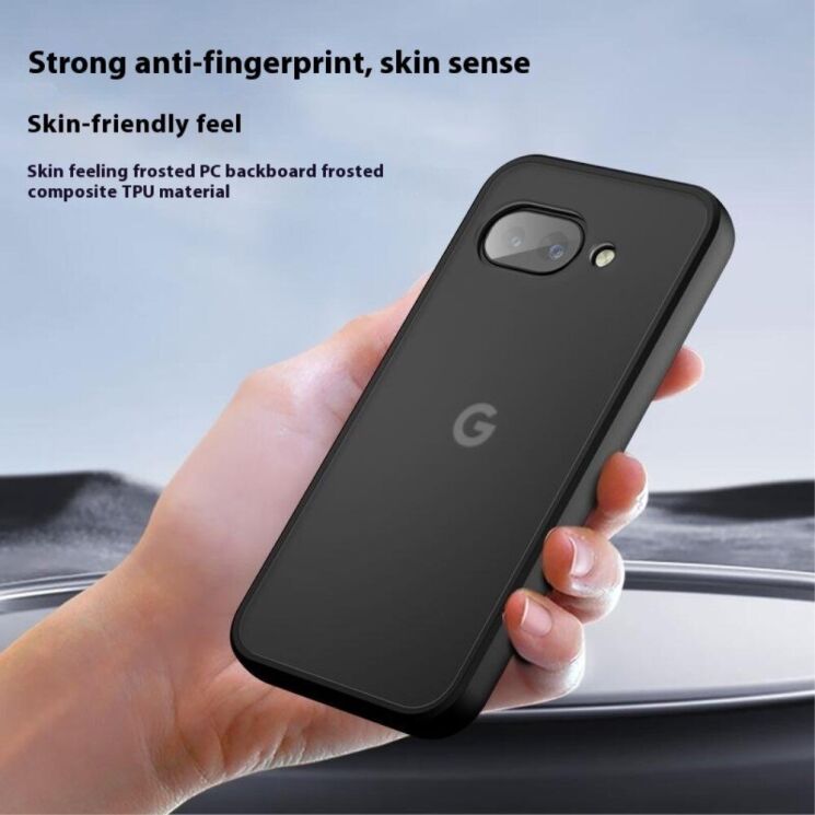 Защитный чехол Deexe Matte Skin для Google Pixel 9a - Transparent / Black: фото 5 из 9