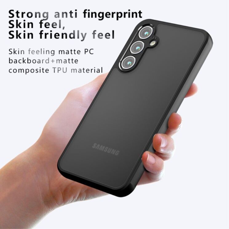 Захисний чохол Deexe Matte Skin для Samsung Galaxy S24 (S921) - Transparent Black: фото 9 з 9
