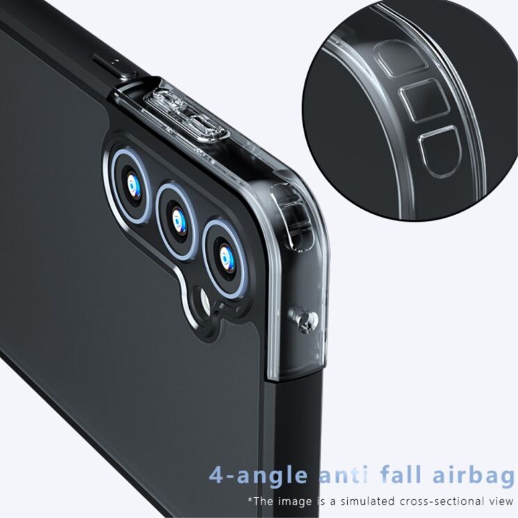 Захисний чохол Deexe Matte Skin для Samsung Galaxy S24 (S921) - Transparent Black: фото 3 з 9