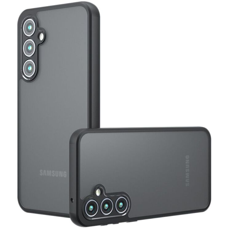 Захисний чохол Deexe Matte Skin для Samsung Galaxy S24 (S921) - Transparent Black: фото 1 з 9