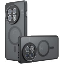 Защитный чехол Deexe Matte Skin with MagSafe для OnePlus 13 - Transparent / Black: фото 1 из 11