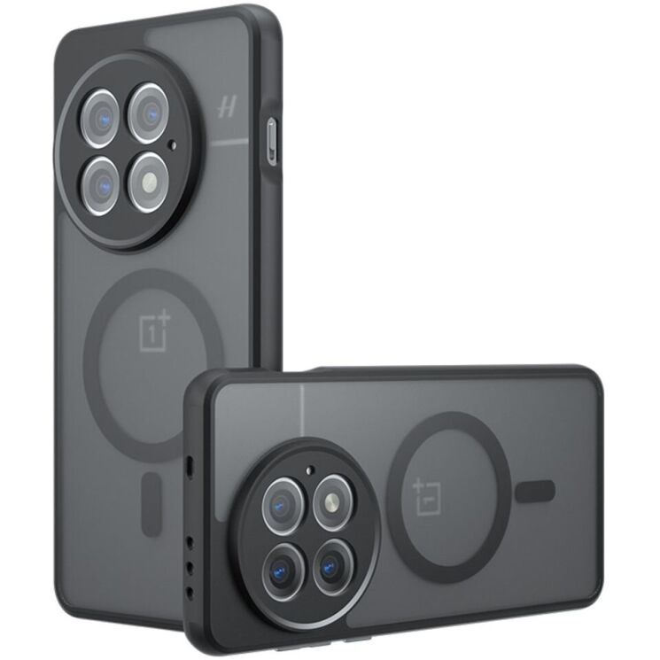 Защитный чехол Deexe Matte Skin with MagSafe для OnePlus 13 - Transparent / Black: фото 1 из 11