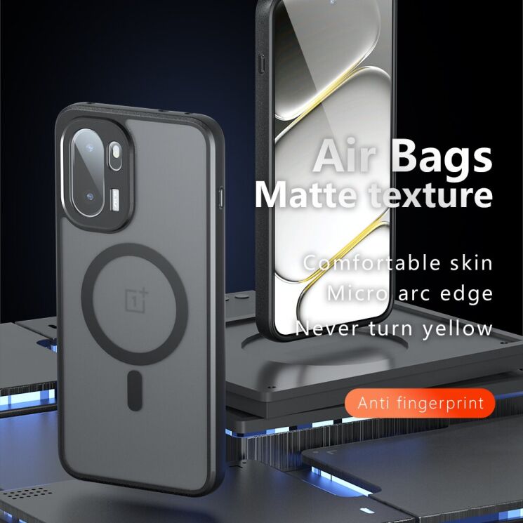 Защитный чехол Deexe Matte Skin with MagSafe для OnePlus 15R / Ace 6 / Ace 6T - Black: фото 3 из 14