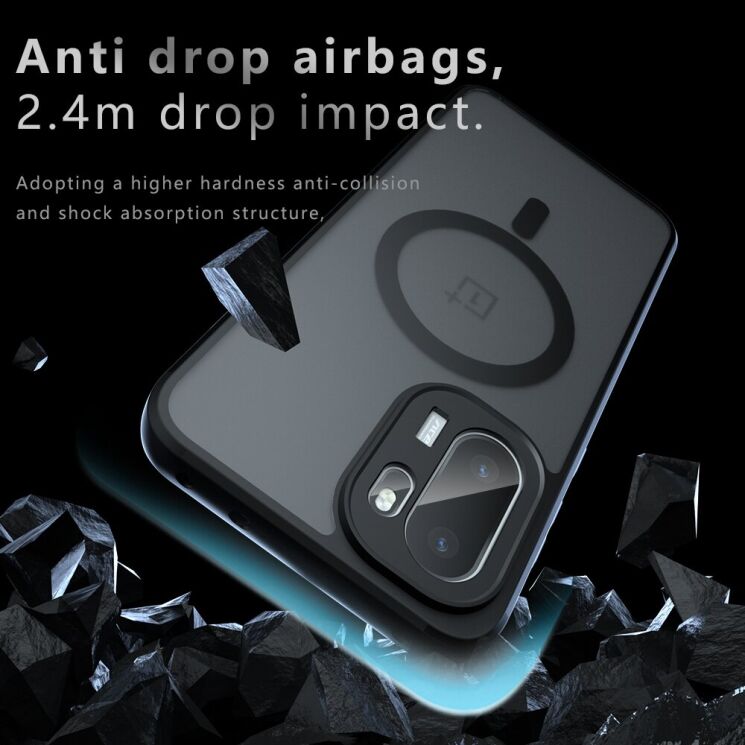 Защитный чехол Deexe Matte Skin with MagSafe для OnePlus 15R / Ace 6 / Ace 6T - Black: фото 7 из 14