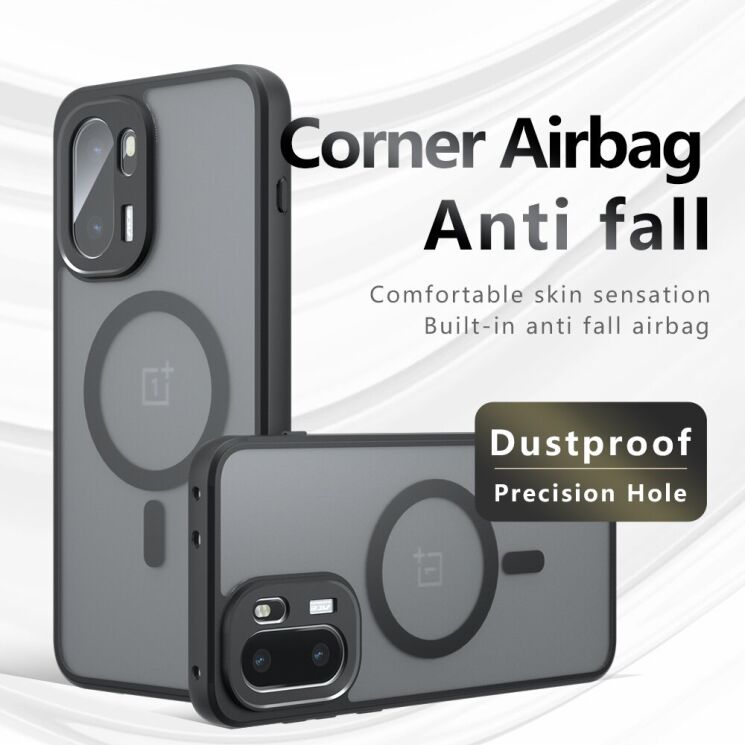 Защитный чехол Deexe Matte Skin with MagSafe для OnePlus 15R / Ace 6 / Ace 6T - Black: фото 5 из 14