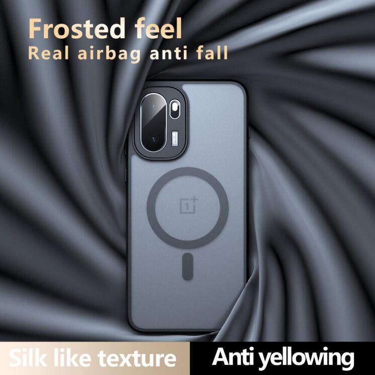 Защитный чехол Deexe Matte Skin with MagSafe для OnePlus 15R / Ace 6 / Ace 6T - Black: фото 12 из 14