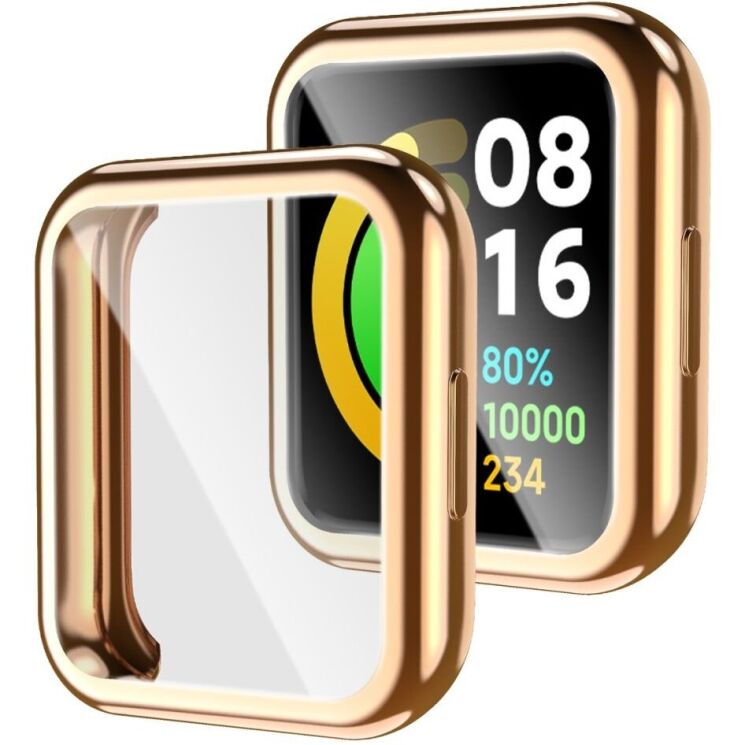 Захисний чохол Deexe Protective Frame для Xiaomi Redmi Watch 2 - Gold: фото 1 з 6