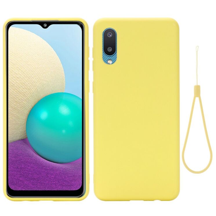 Силіконовий (TPU) чохол Deexe Silicone Case для Samsung Galaxy A02 (A022) - Yellow: фото 1 з 6