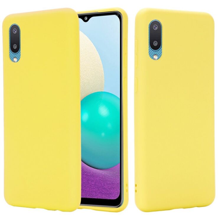 Силіконовий (TPU) чохол Deexe Silicone Case для Samsung Galaxy A02 (A022) - Yellow: фото 2 з 6