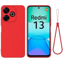 Защитный чехол Deexe Silicone Case для Xiaomi Redmi 13 - Red: фото 1 из 7
